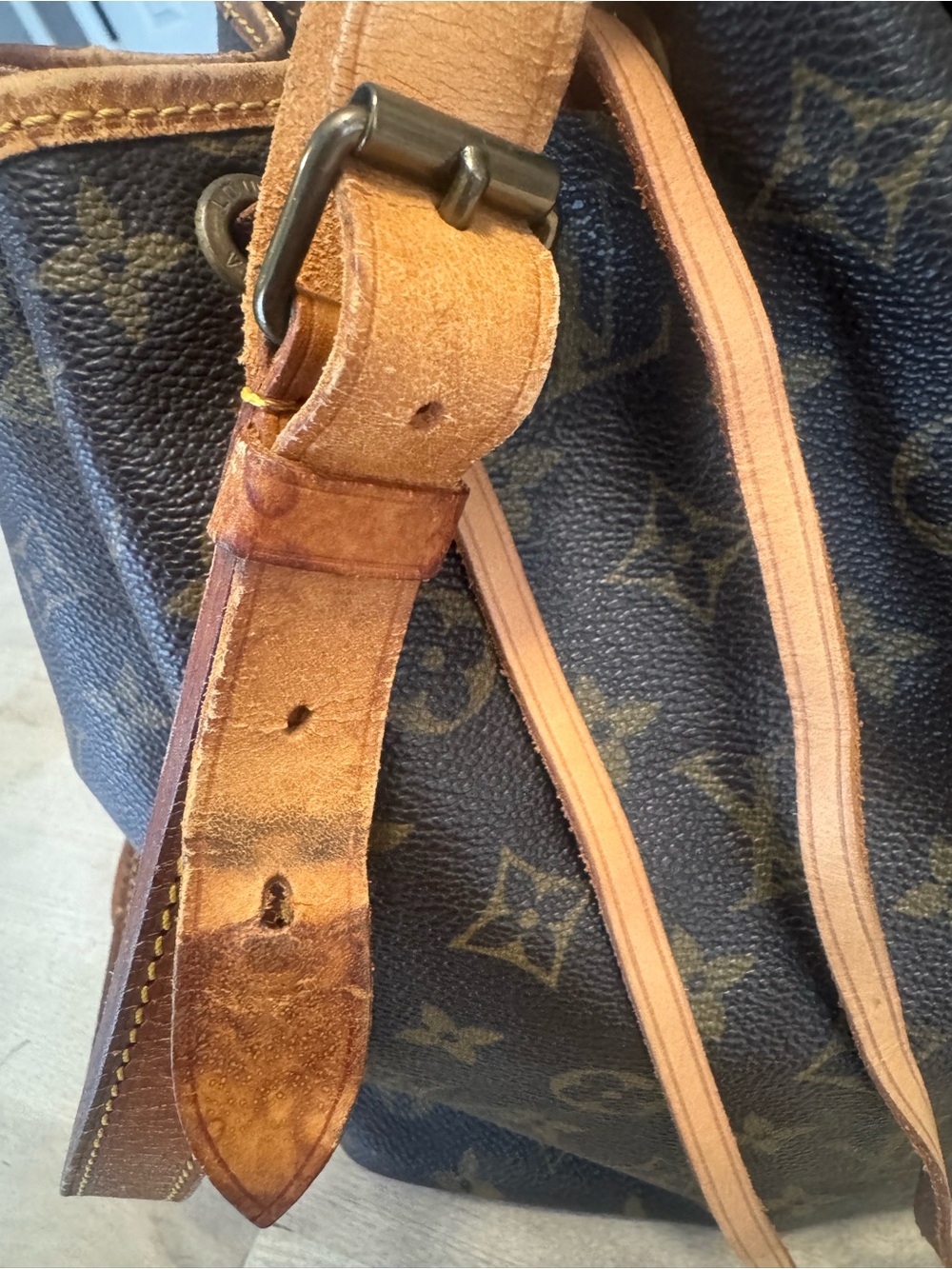 Louis Vuitton Brown Monogram Noe’ Canvas Drawstring bucket bag authentic COA - Picture 9 of 13